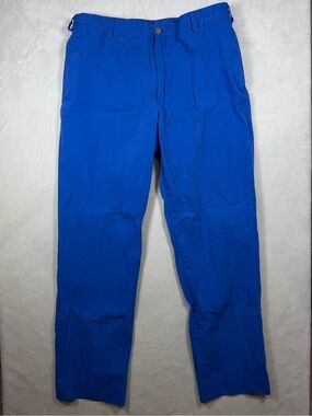 Men's Bills Khakis 34W 32L 100% Cotton Made in USA Electric Blue Chino Pants